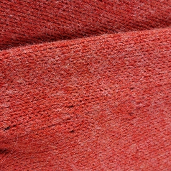 Ness Scotland Clothing Orange Alpaca Wool Cowl Neck Long Sleeve Pullover Sweater - Picture 13 of 14